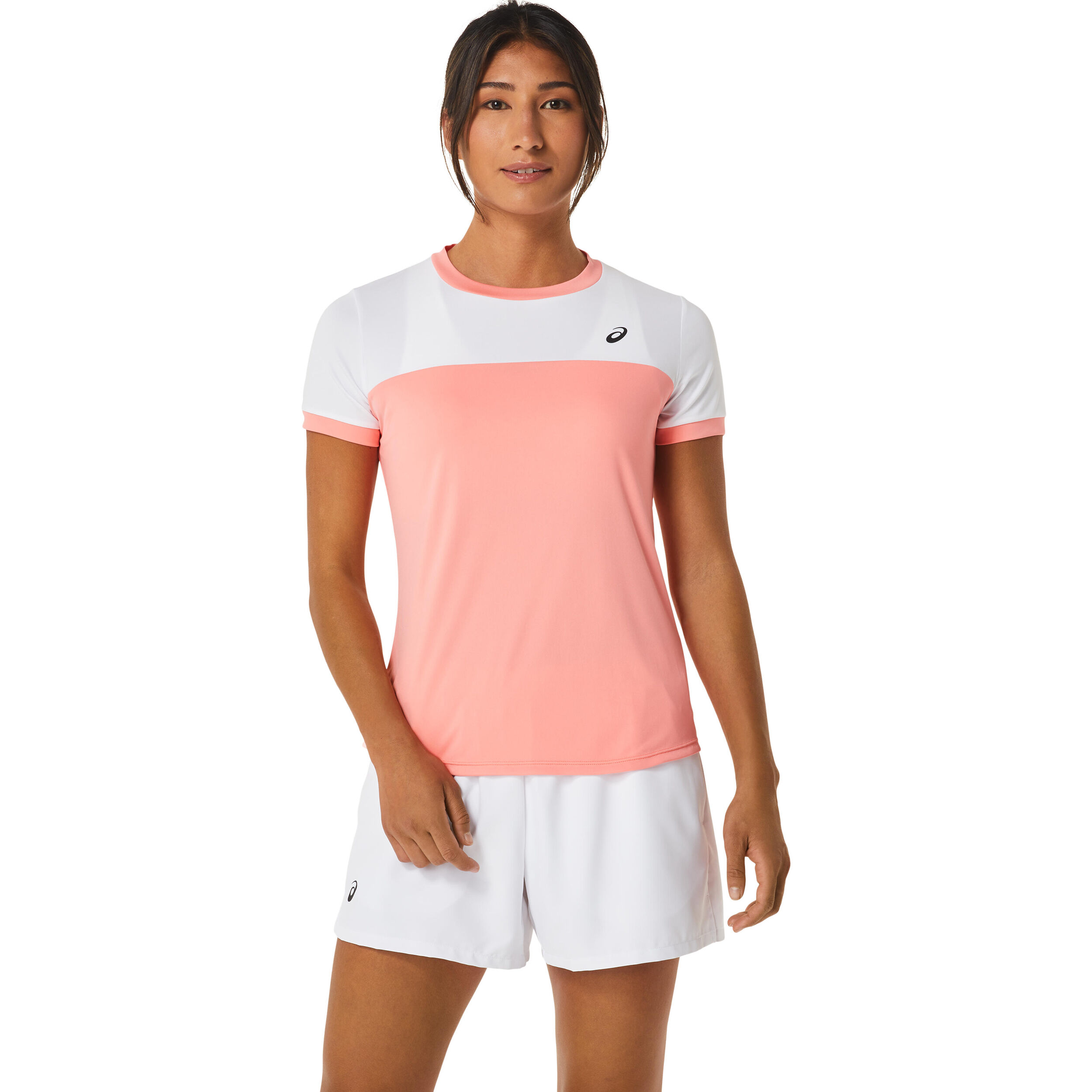 Buy ASICS Court T shirt Femmes Rose Blanc online Tennis Point FR