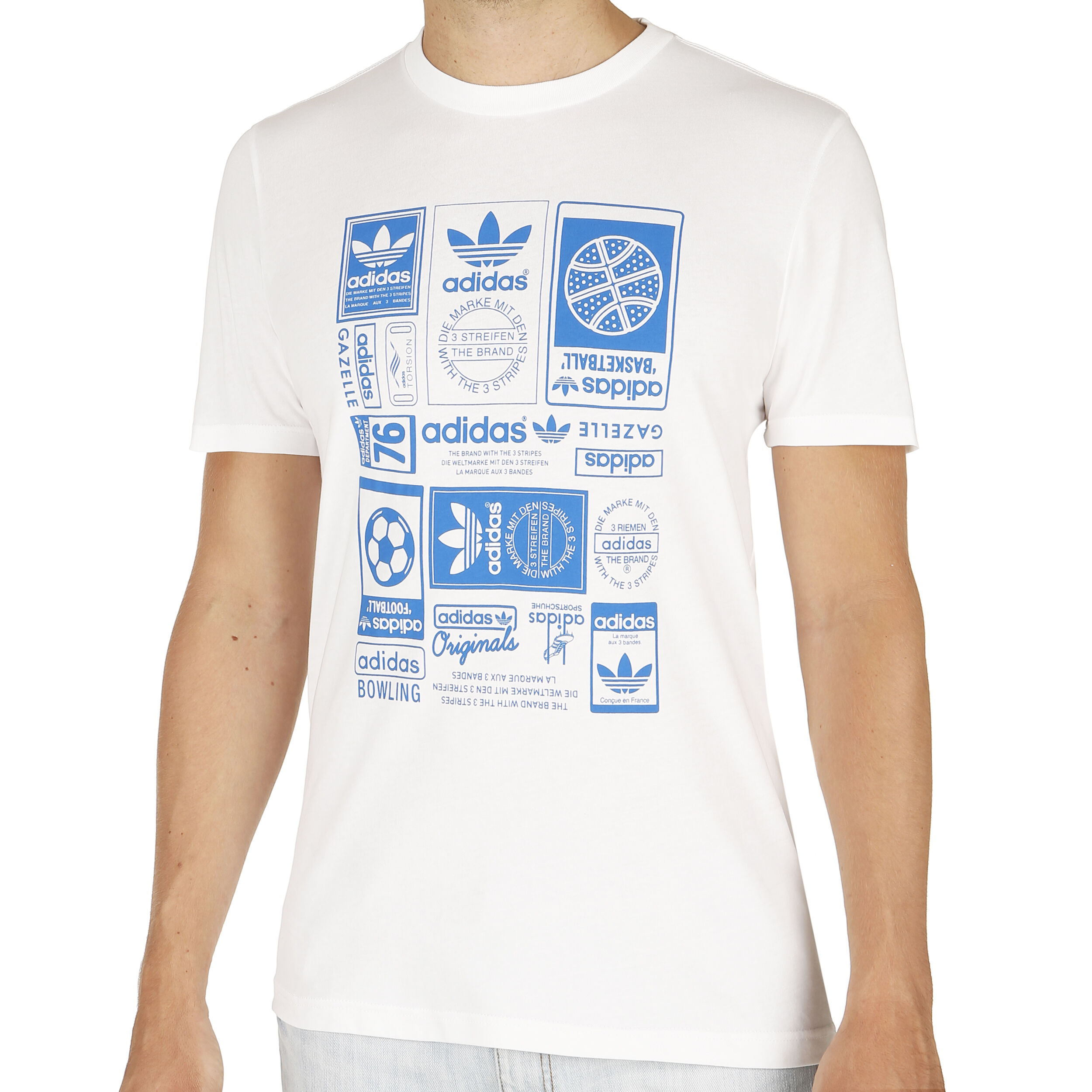 Vintage Trefoil T shirt Hommes Blanc
