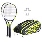 Lot De Raquettes Babolat 2x Pure Aero plus Schlägertasche