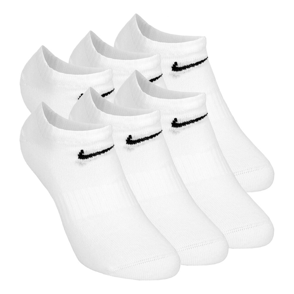 Nike Everyday Lightweight No-Show Chaussettes De Sport Pack De 6 - Blanc , Noir