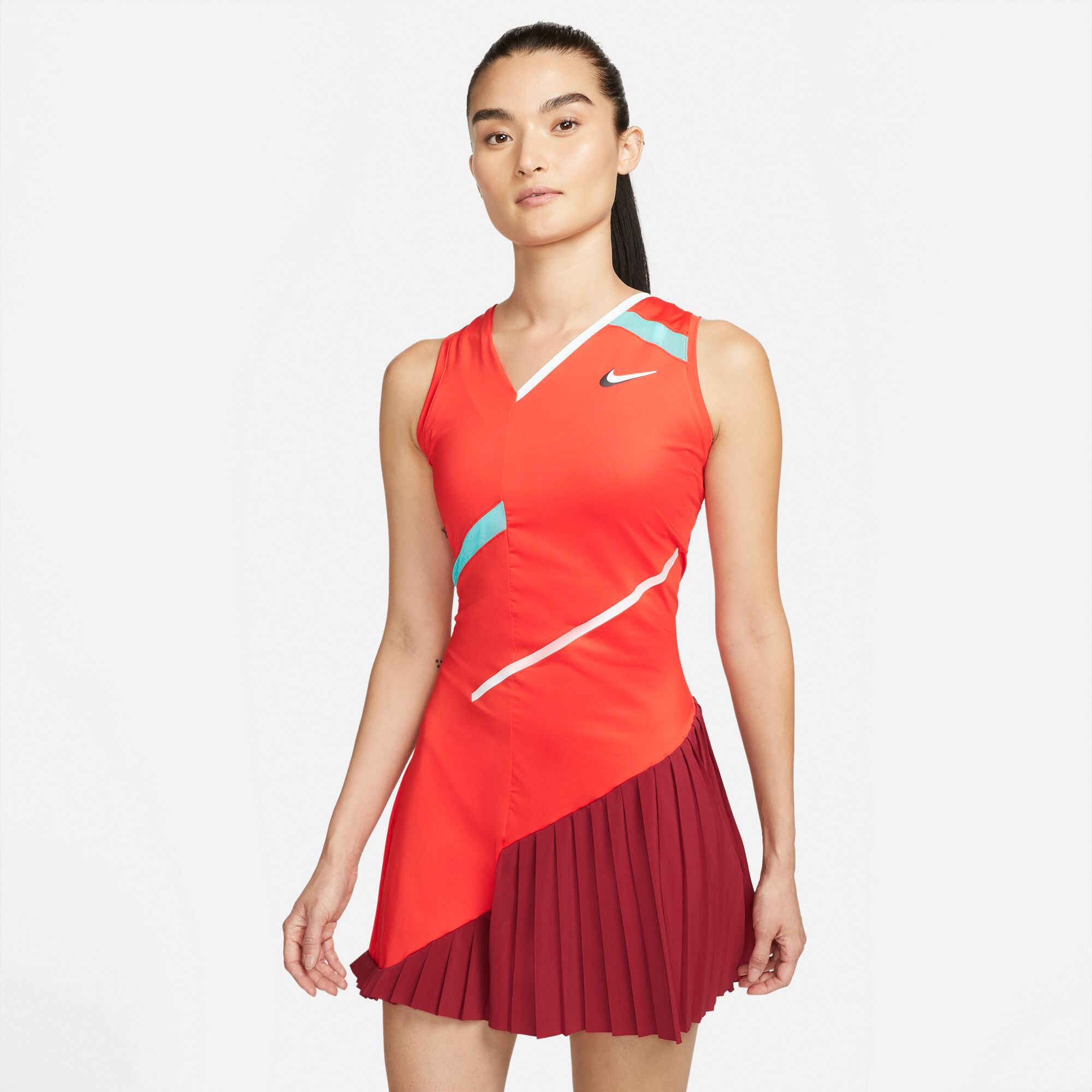 Buy Nike Court Dri Fit Robe Femmes Orange Rouge online Tennis Point FR