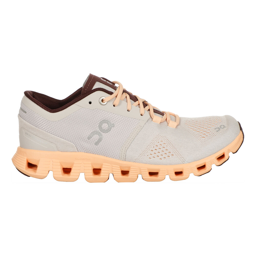 On Cloud X Chaussure De Running Sans Stabilisateurs Femmes - Argent , Beige