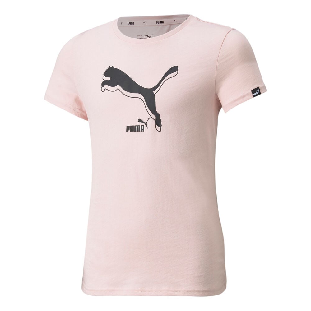 Puma Power Logo T-shirt Filles - Rosé, Noir