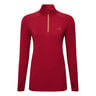 Core Thermal 1/2 Zip Maillot De Course Femmes-Rouge