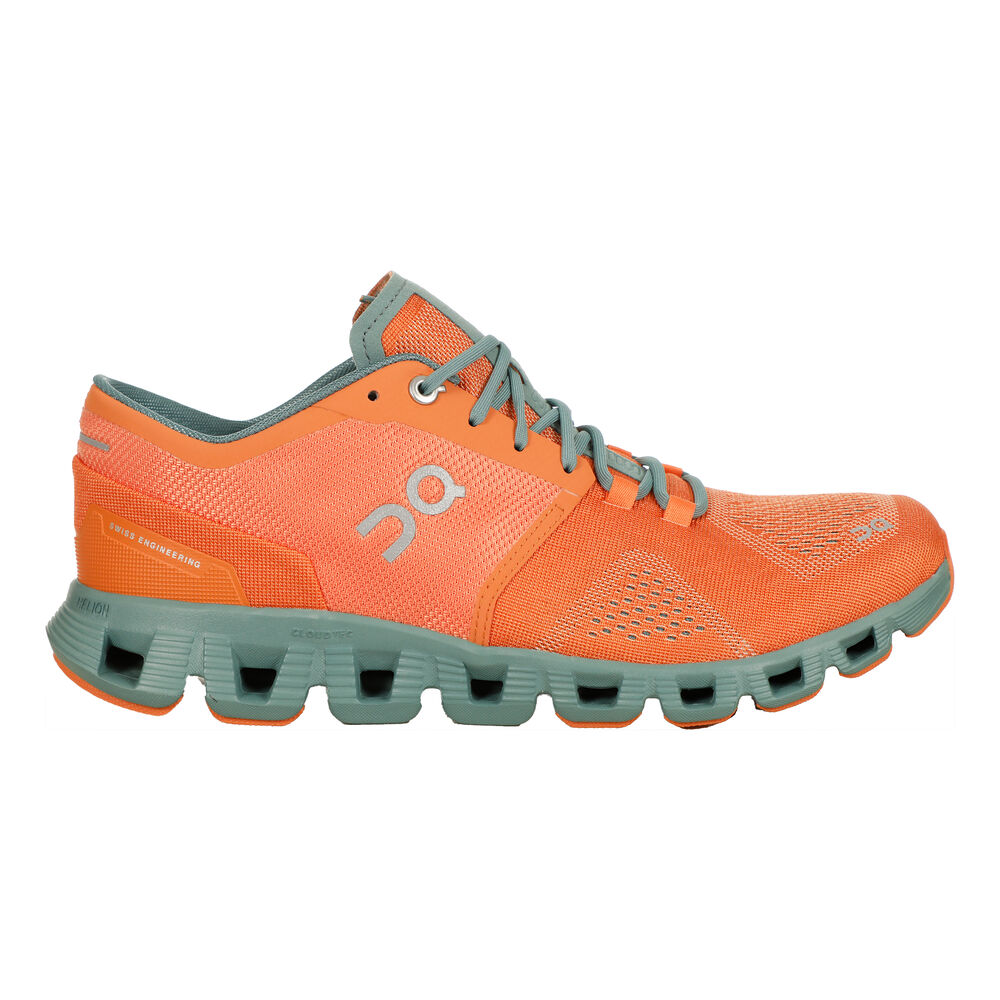 On Cloud X Chaussure De Running Sans Stabilisateurs Hommes - Orange , Vert