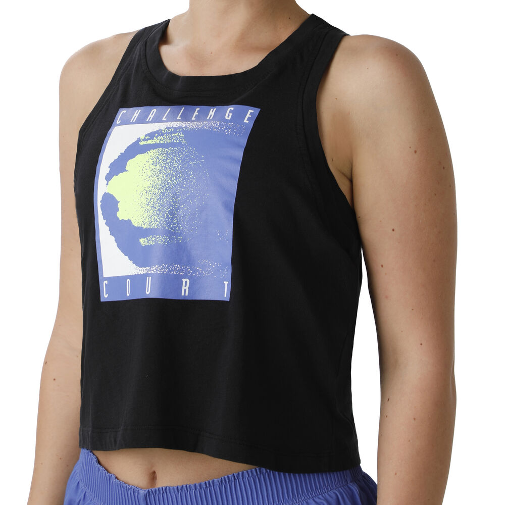 Nike Court Challenge Crop Débardeur Tank Top Femmes - Noir , Bleu Clair