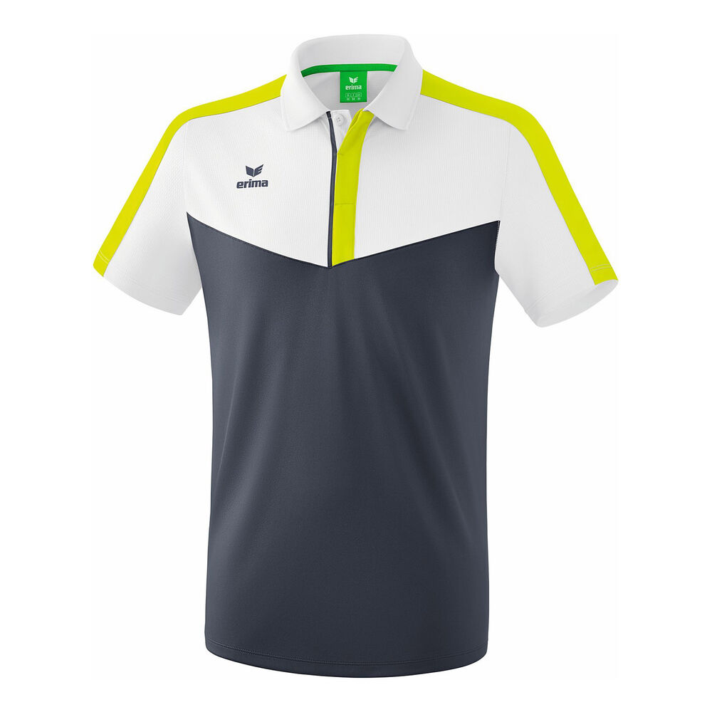 Erima Squad Function Polo Hommes - Gris Foncé, Blanc