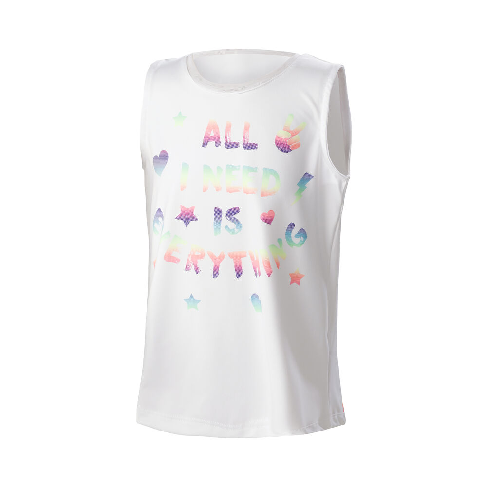 Lucky in Love Love Everything Tie Back Débardeur Tank Top Filles - Blanc , Multicouleur
