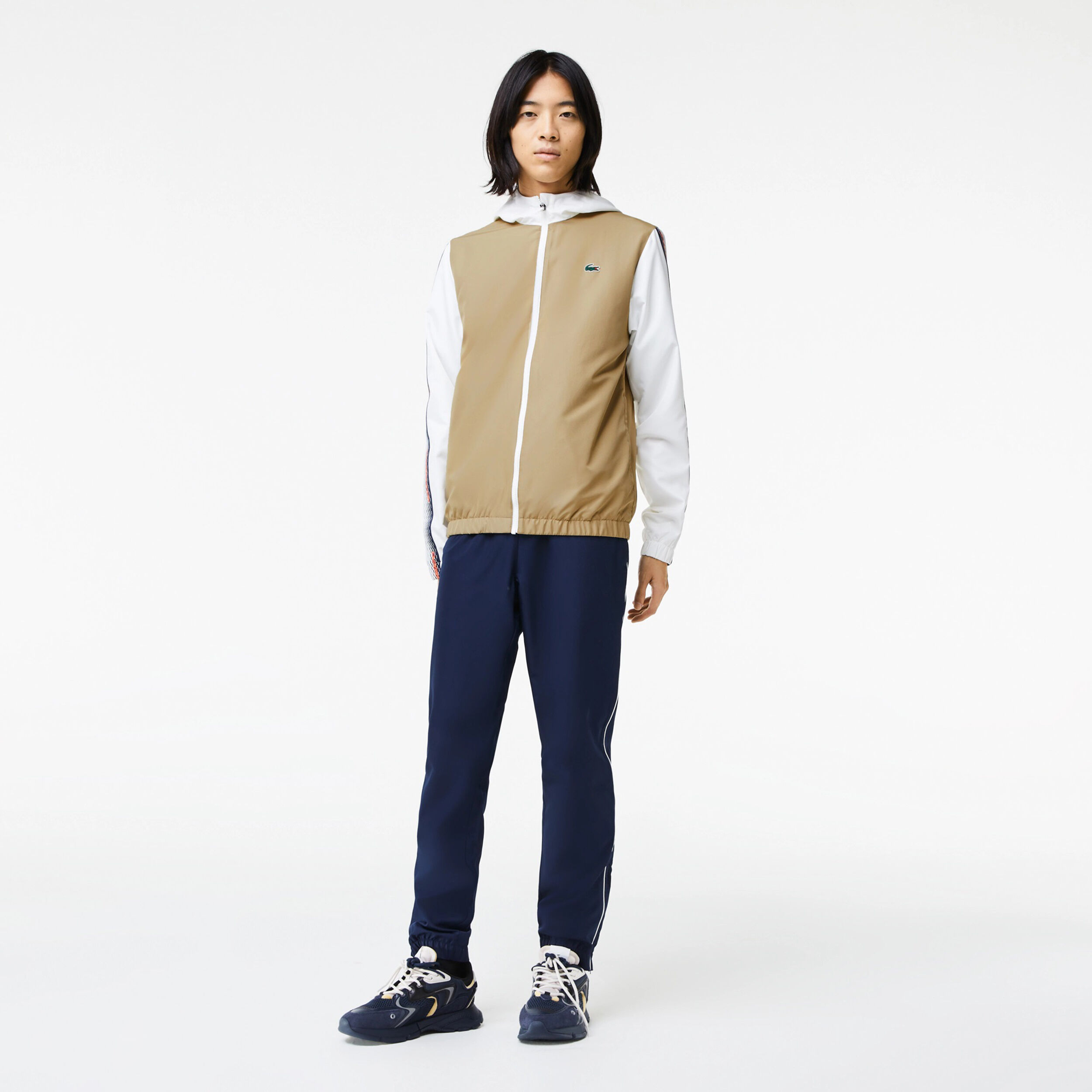 Survetement lacoste beige on sale