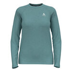 V&ecirc;tements Odlo Odlo Essential Seamless Crew Neck Haut Manches Longues Femmes-Turquoise