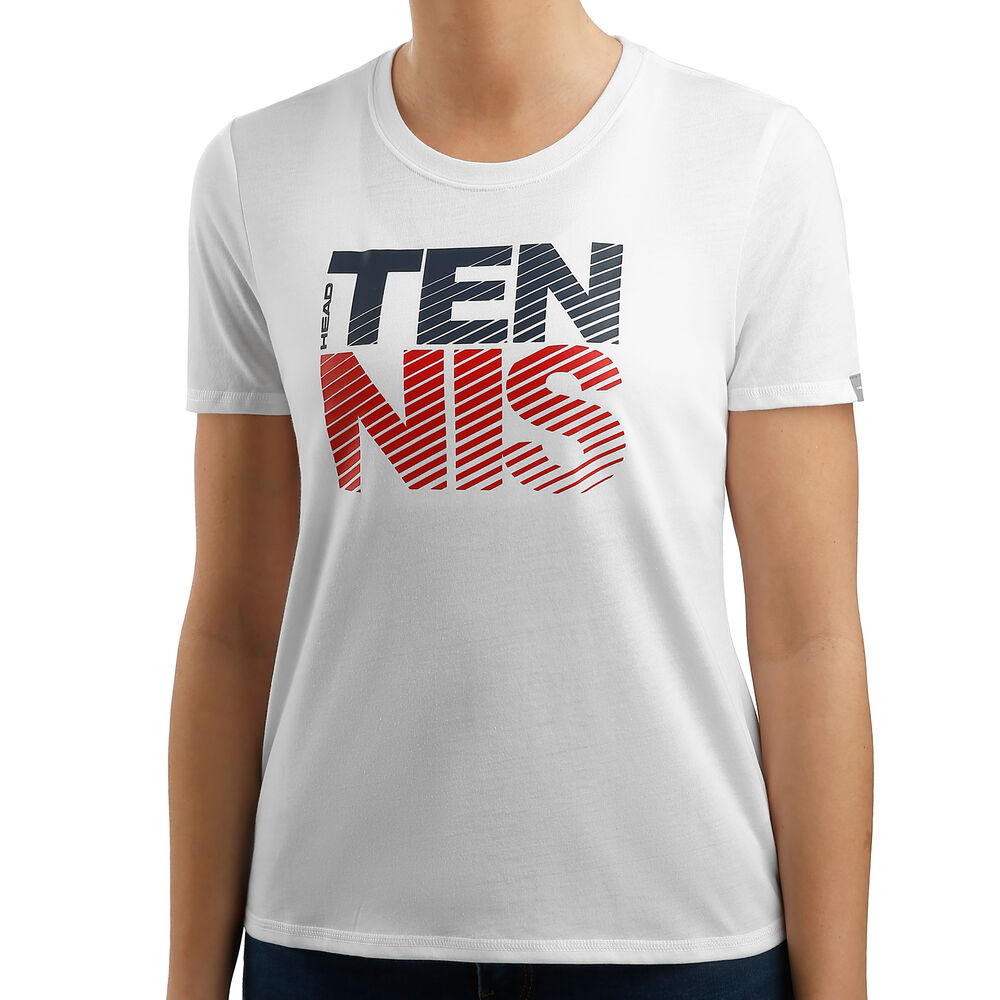 HEAD Club Lisa T-shirt Femmes - Blanc , Bleu Foncé
