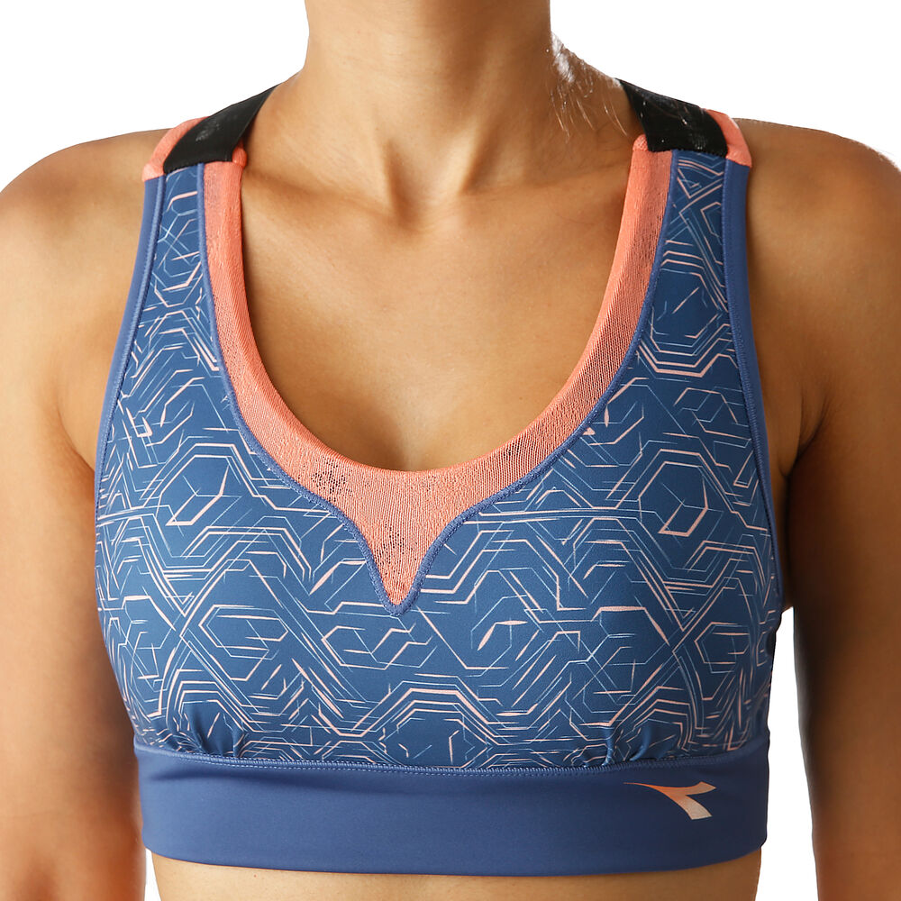 Diadora Supportive Soutien-gorge Sport Femmes - Bleu , Abricot