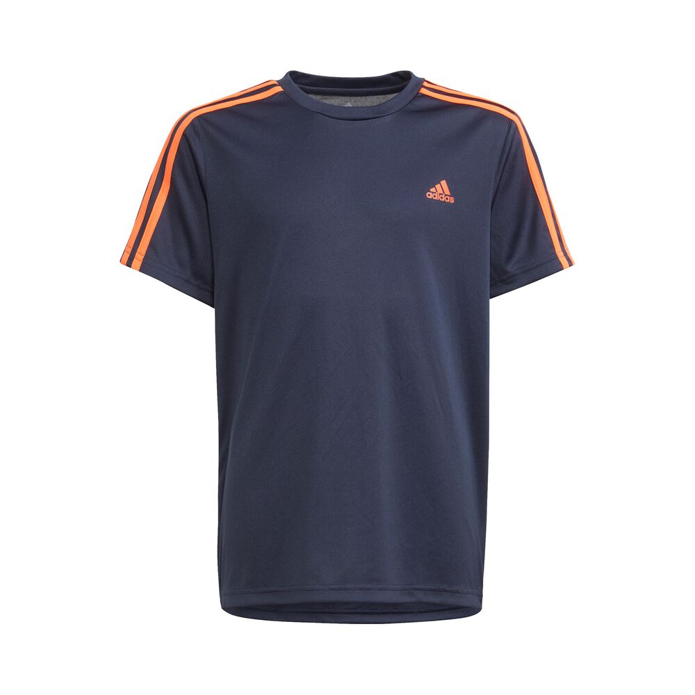 adidas 3-Stripes T-shirt Garçons - Bleu Foncé , Orange