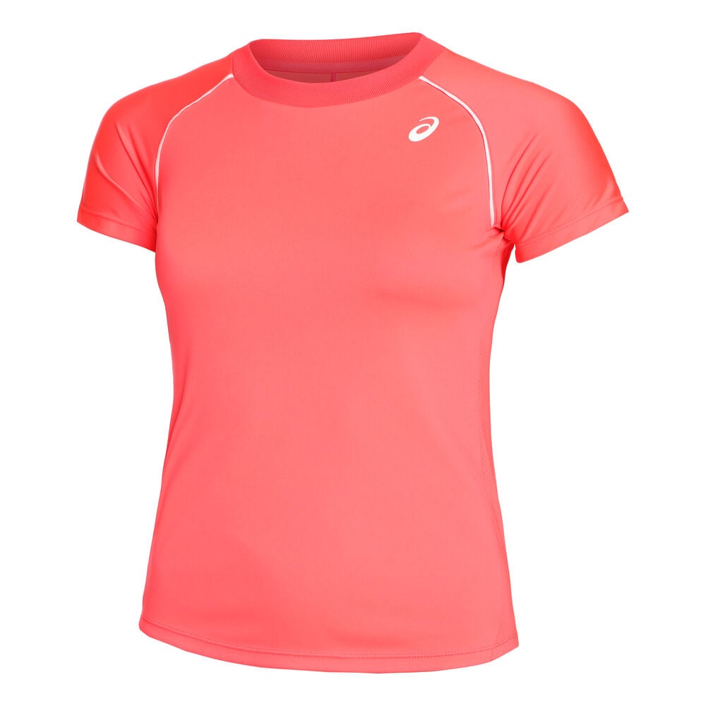 Asics Piping T-shirt Femmes - Corail , Blanc