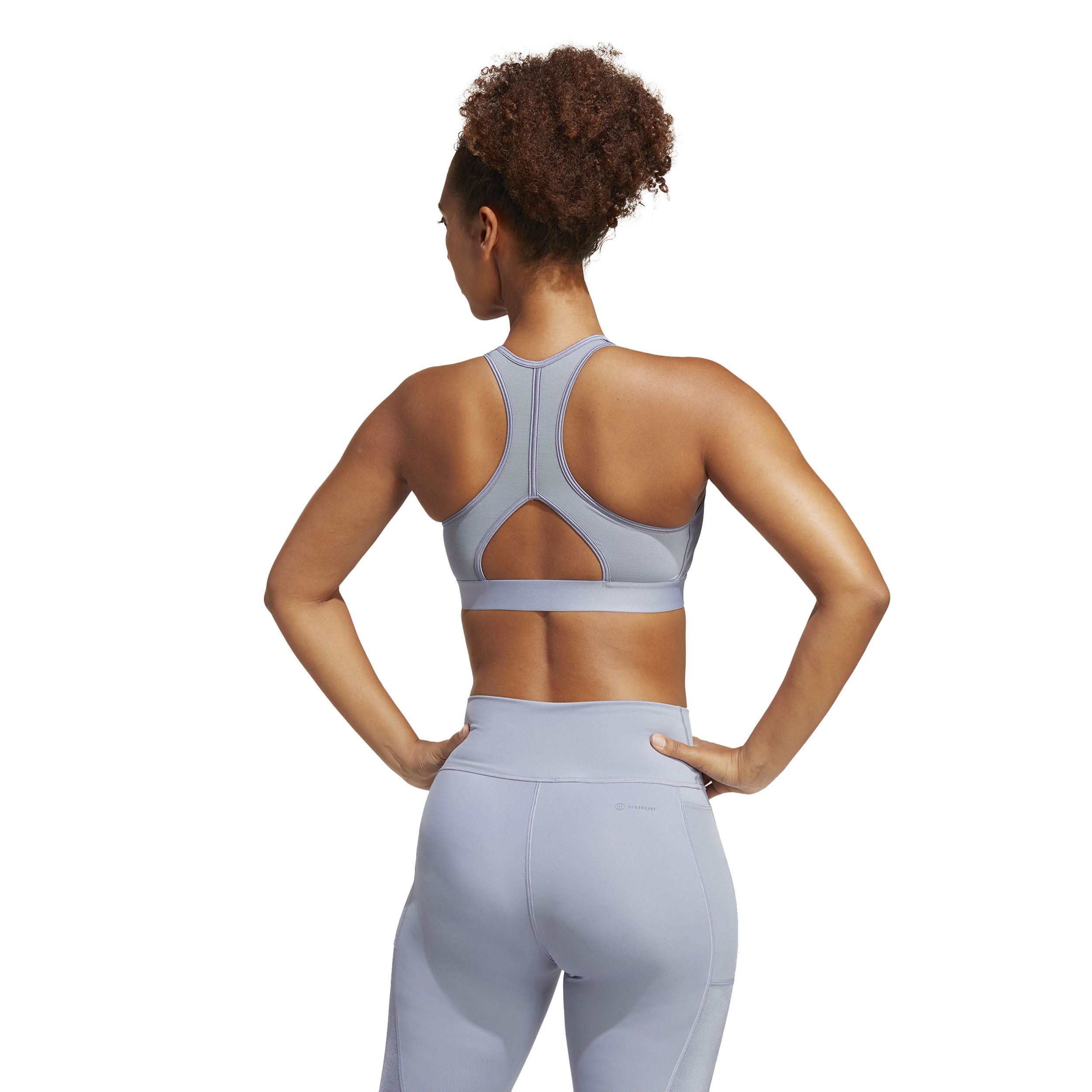 PowerReact Training Medium Support Bra Soutien gorge Sport Femmes Argent