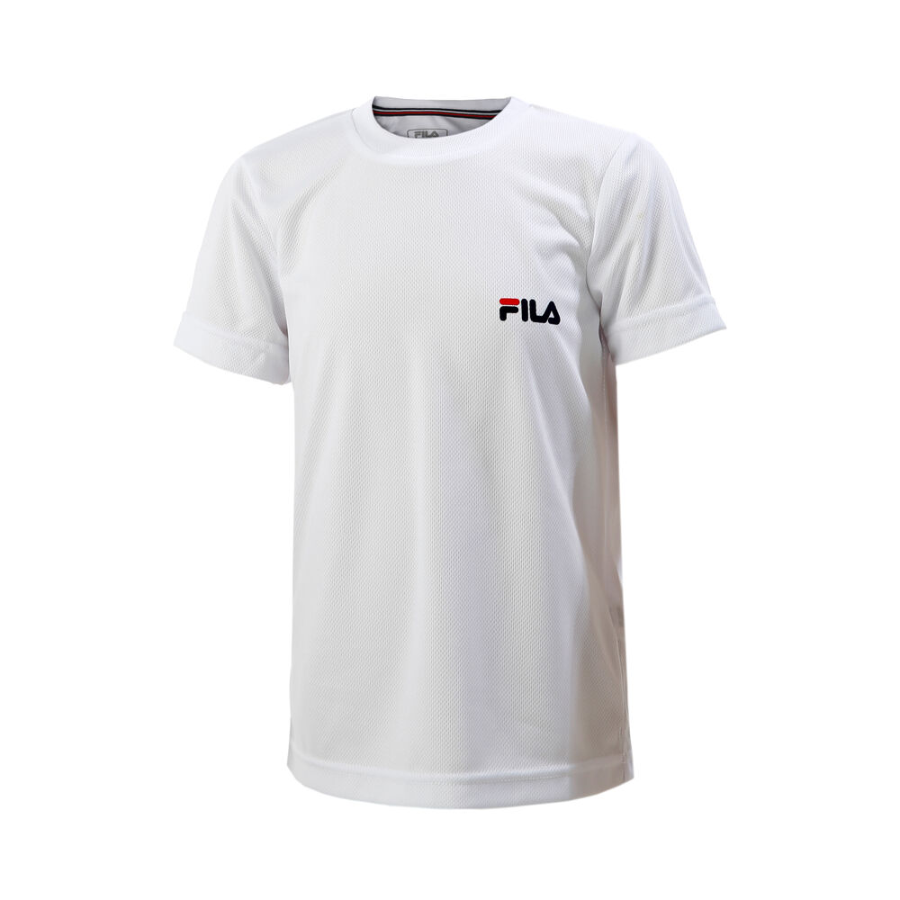 Fila Logo Small Garçons - Blanc , Bleu Foncé