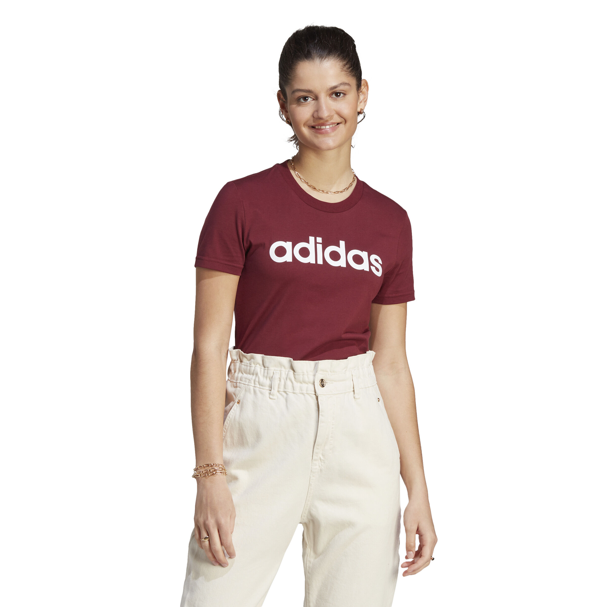 Buy adidas Linear T shirt Femmes Rouge Blanc online Tennis Point FR