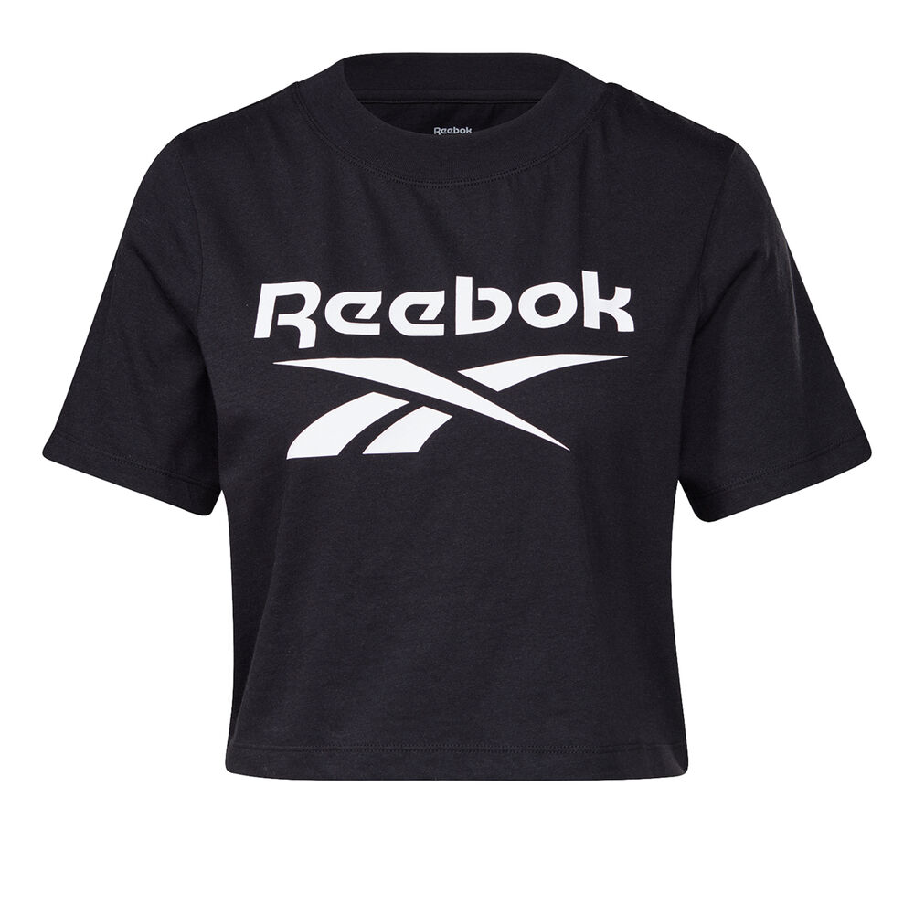 Reebok Ripped Crop T-shirt Femmes - Noir , Blanc