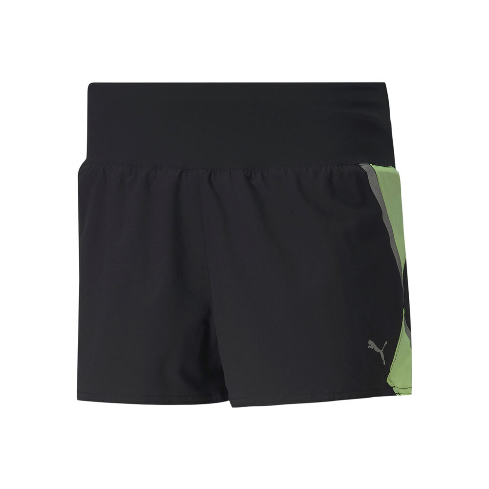 Puma Run Woven 3` Shorts Femmes - Noir , Jaune Lemon