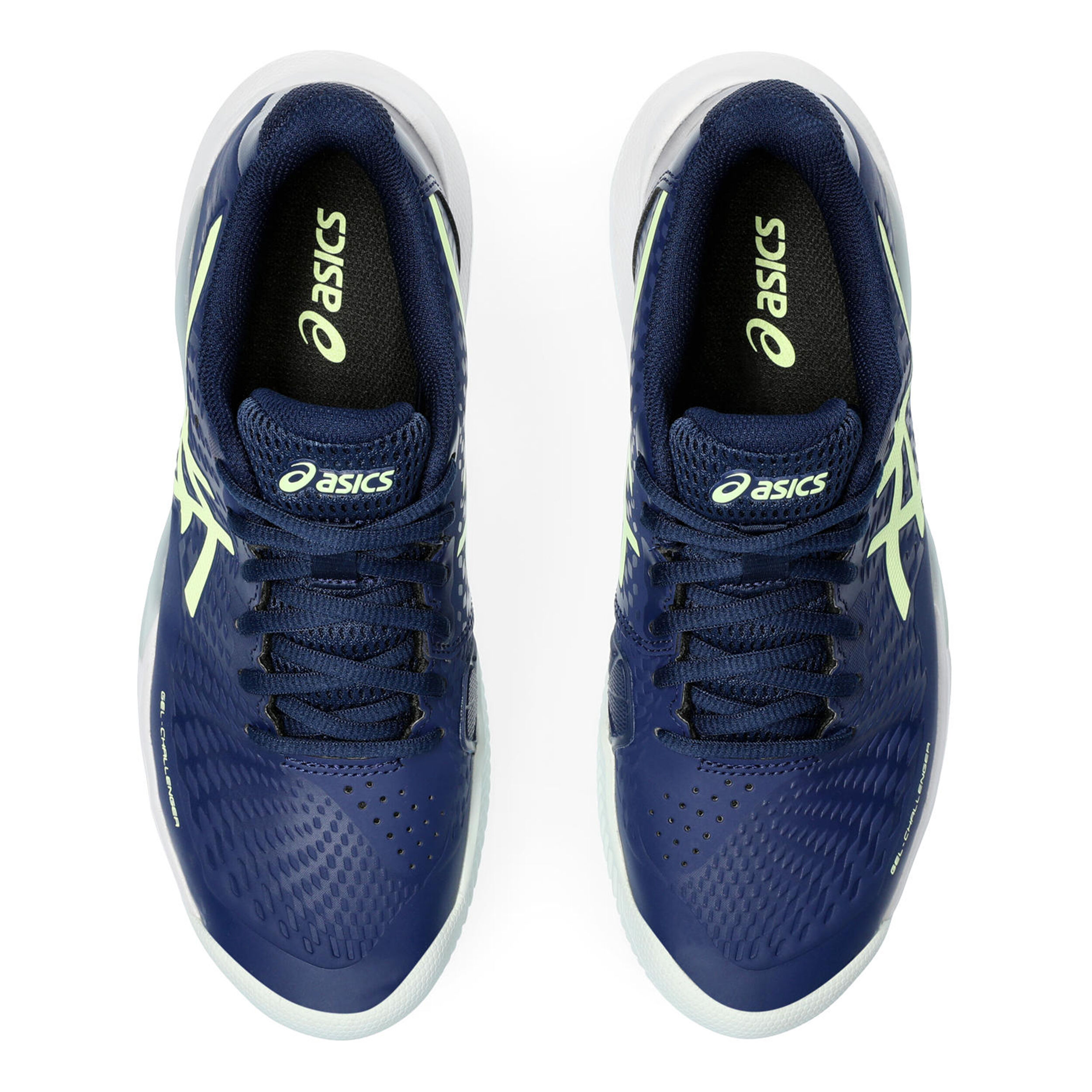 Buy ASICS Gel Challenger 14 Chaussure Terre Battue Femmes Bleu Fonce Jaunes Fluo online Tennis Point FR