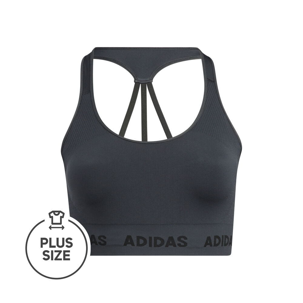 adidas Aeroknit Plus Size Soutien-gorge Sport Femmes - Gris Foncé, Noir