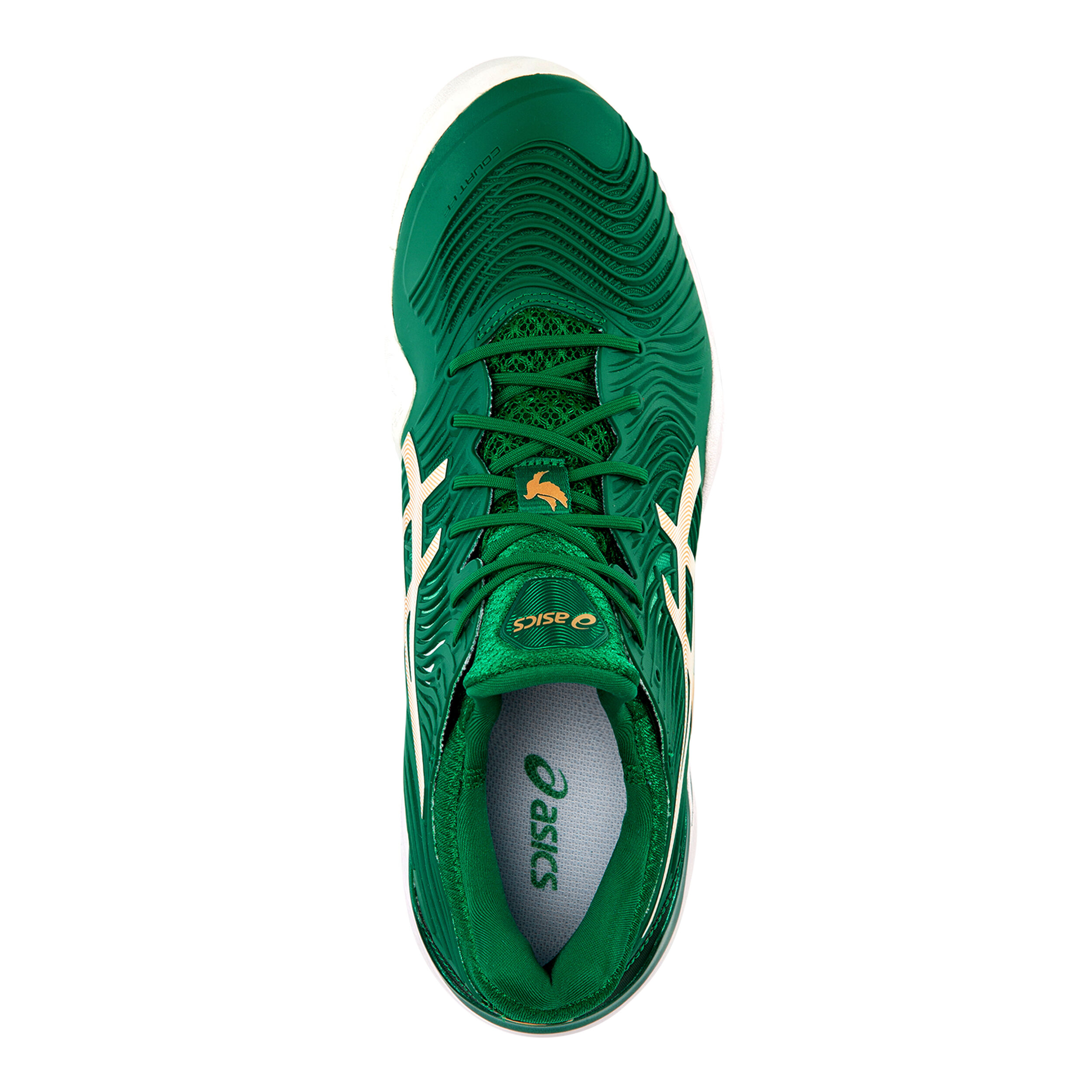 Buy ASICS Court FF Novak Chaussures Toutes Surfaces Hommes Vert Fonce Or online Tennis Point FR