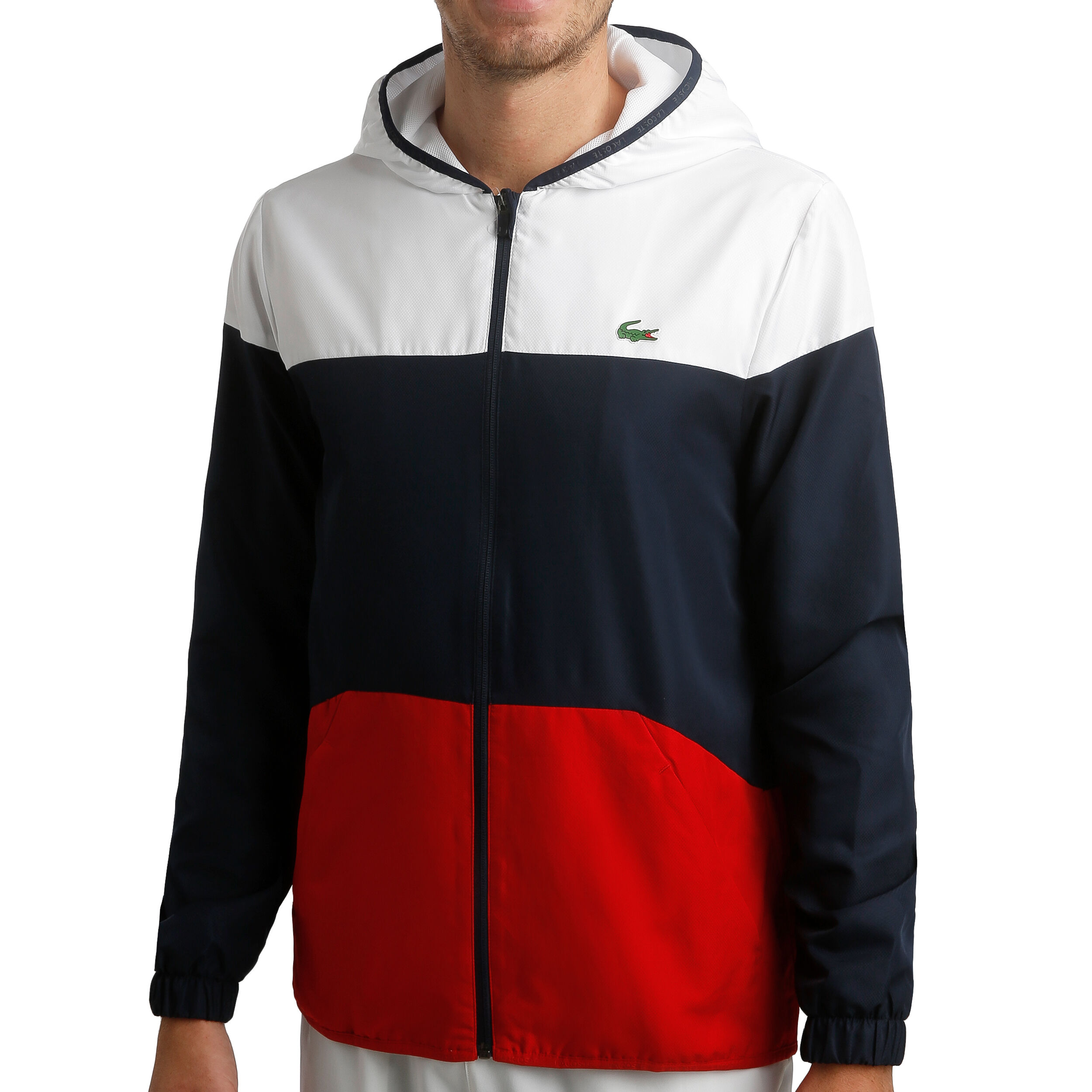 Veste survetement deals lacoste rouge
