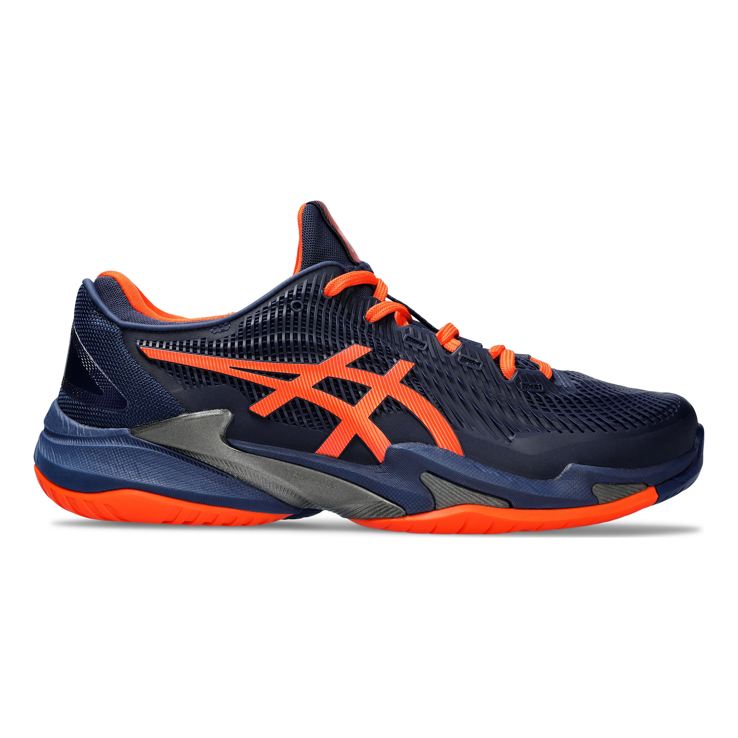 Court FF 3 Chaussures Toutes Surfaces Hommes - Bleu Foncé , Orange