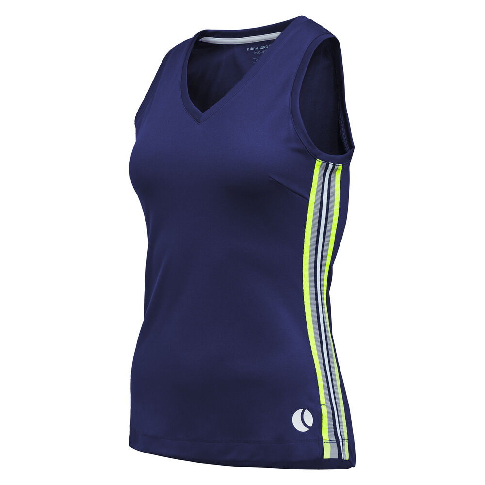 Björn Borg Tala Débardeur Tank Top Femmes - Bleu Foncé , Jaune Citron
