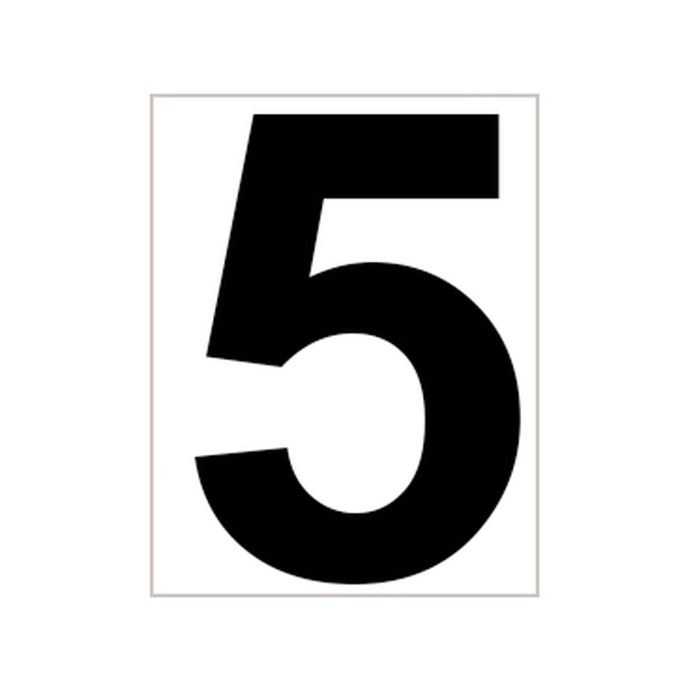 Tegra Platzziffer 5 Schild - Blanc , Noir