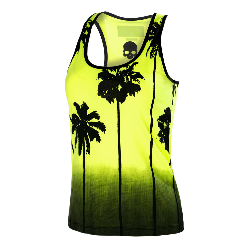 Hydrogen Palm Débardeur Tank Top Femmes - Jaunes Fluo , Noir