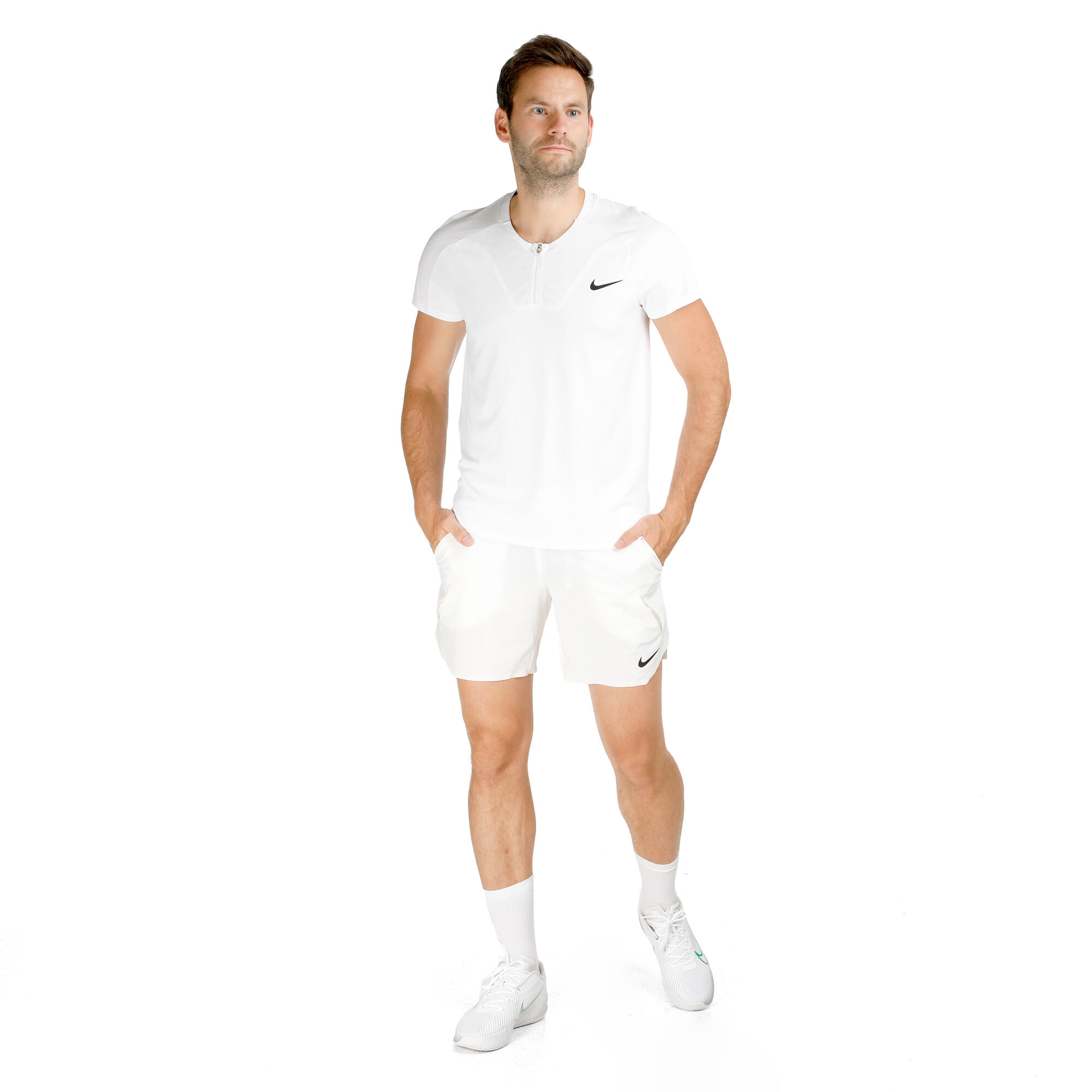 white nike v neck
