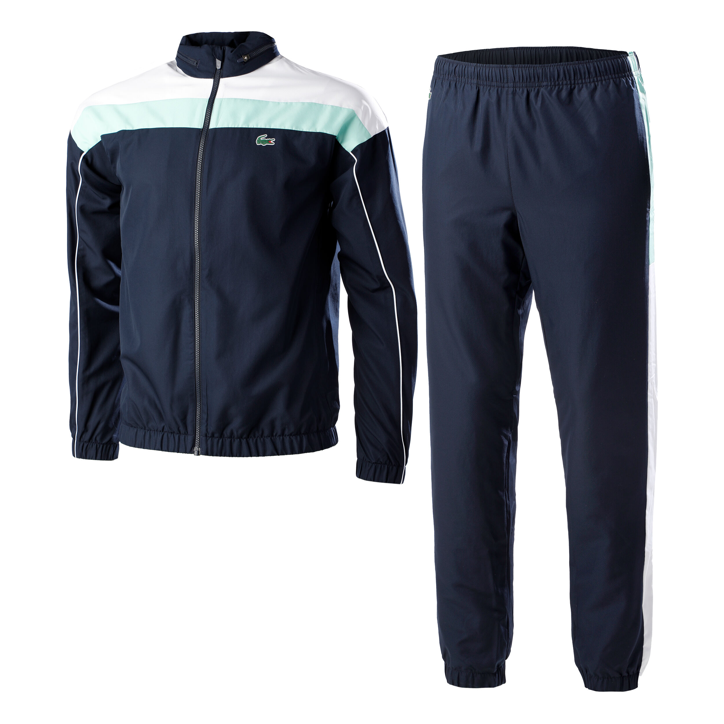 Survetement lacoste bleu foncé deals