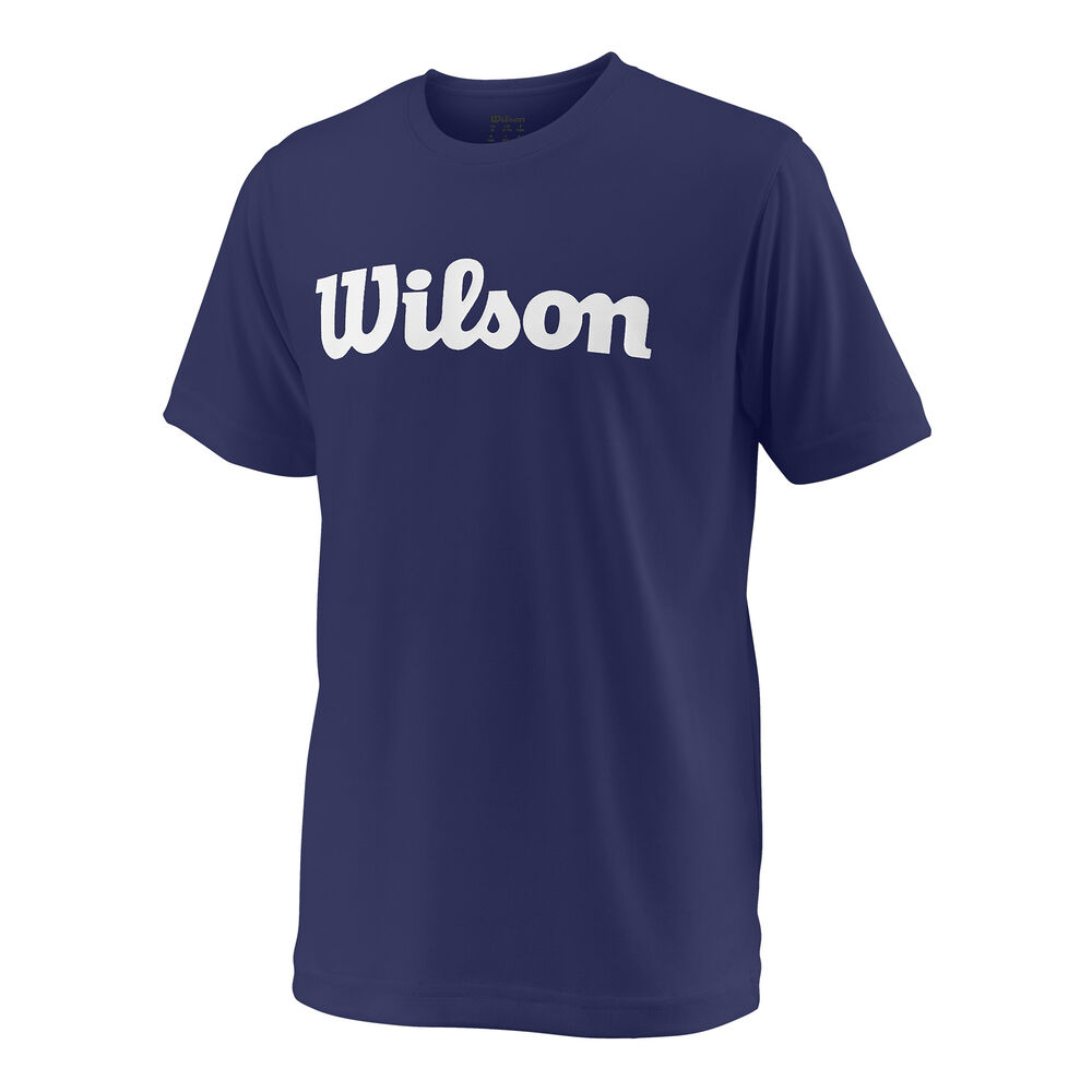 Wilson Team Script Tech T-shirt Enfants - Bleu Foncé , Blanc