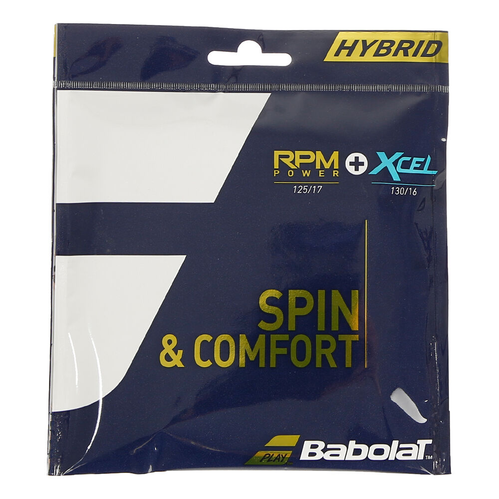 Babolat RPM Power 1,25 + Xcel 1,30 Cordage En Garniture 12m - Marron
