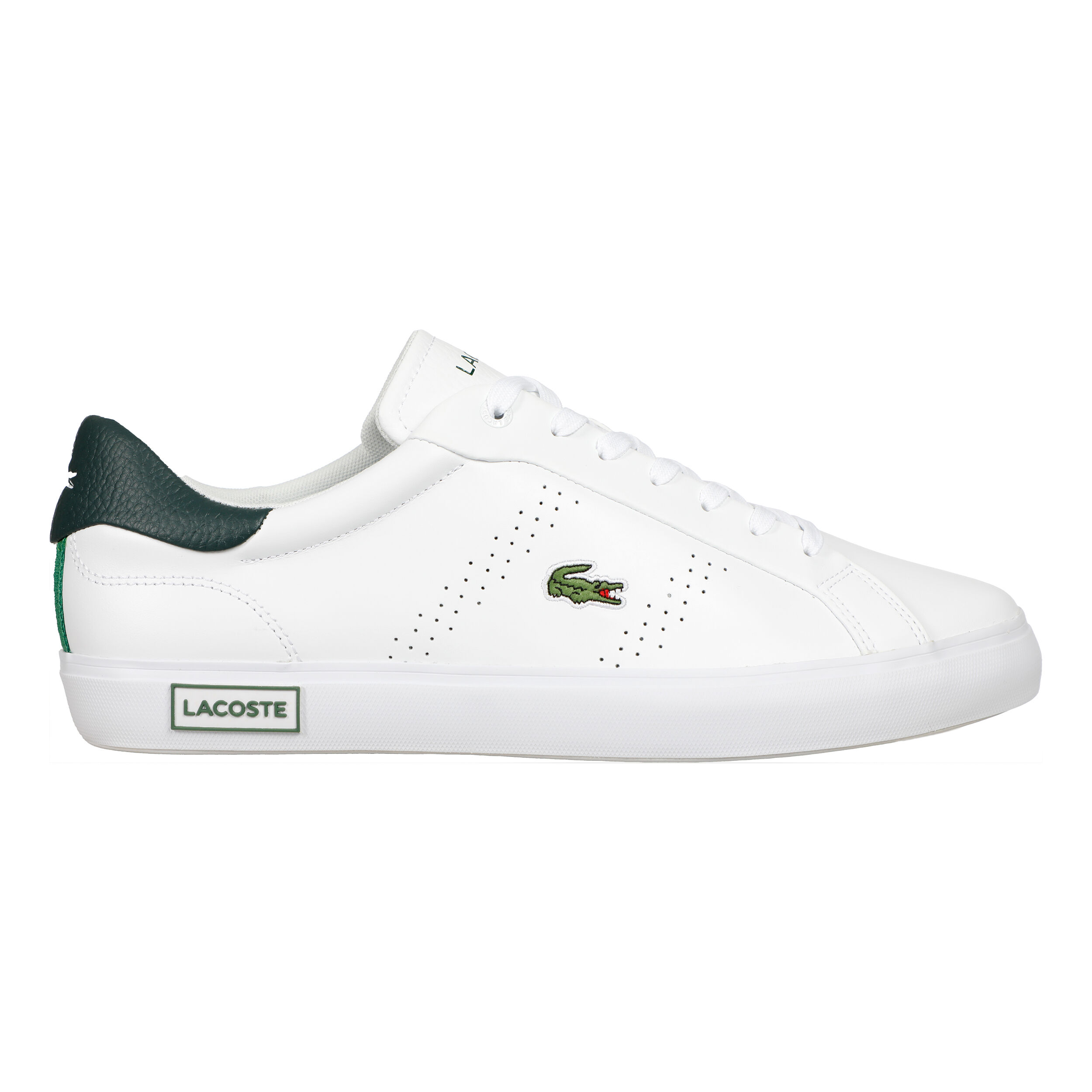 Buy Lacoste Powercourt 2.0 Loisir Hommes Blanc Vert Fonce online Tennis Point FR