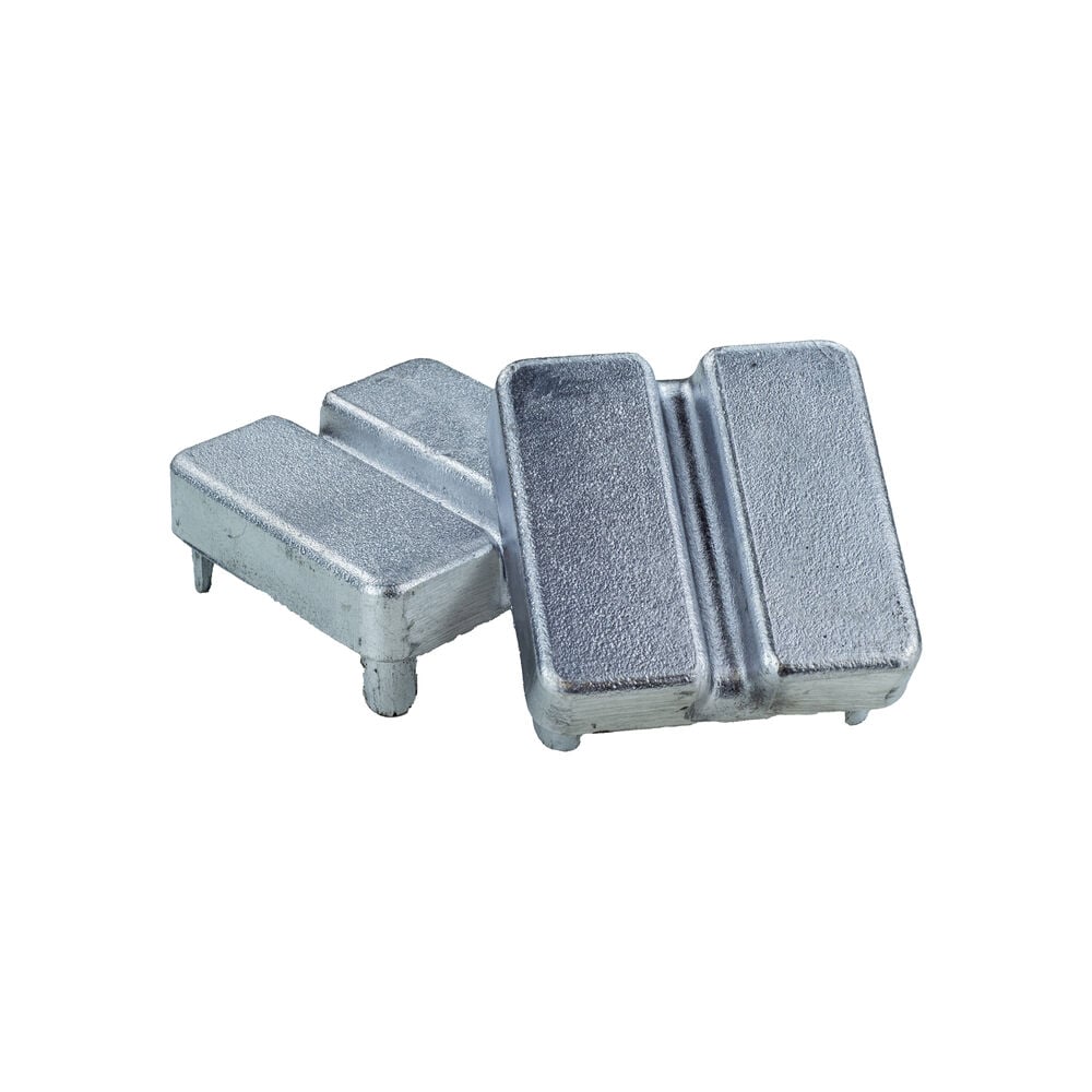 Tegra Deckel F. Tennispfosten Alu, Vierk. Elox., Paar Accessoires De Court - Argent