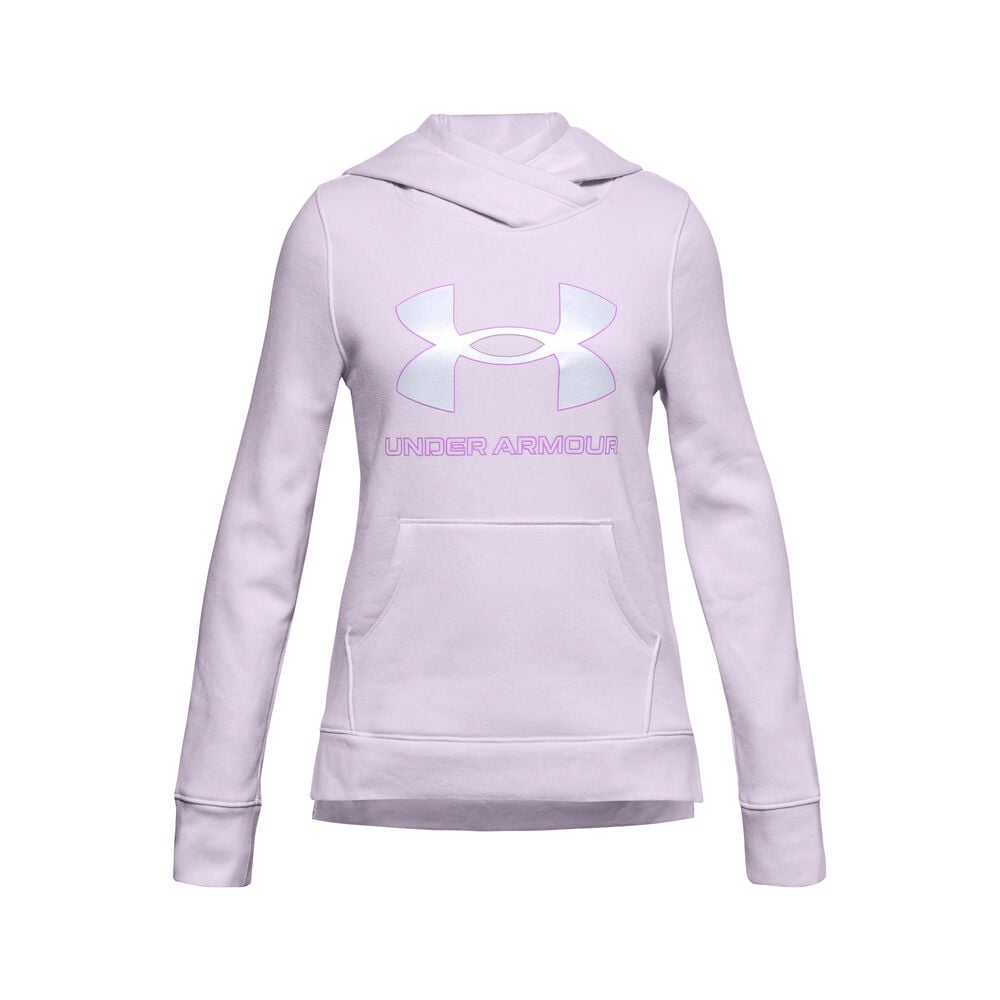 Under Armour Rival Logo Sweat à Capuche Filles - Lilas , Argent
