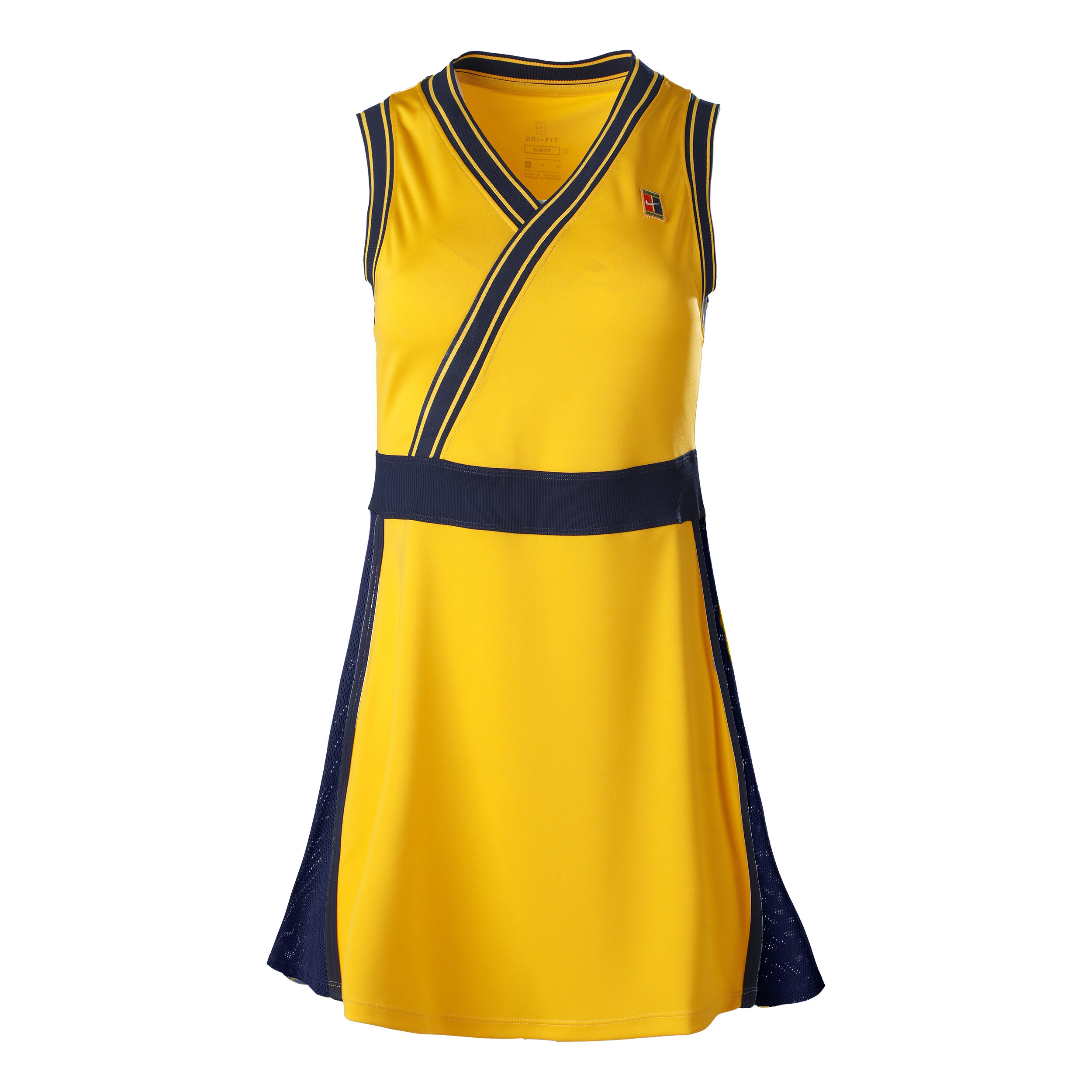 Dri Fit NY Slam Robe Femmes Jaune Dor Bleu Fonc