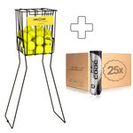 Balles De Tennis Balls Unlimited Code Black 4er, 25 Dosen plus Ballkorb