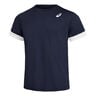 Court T-shirt Hommes - bleu fonc&eacute;, blanc