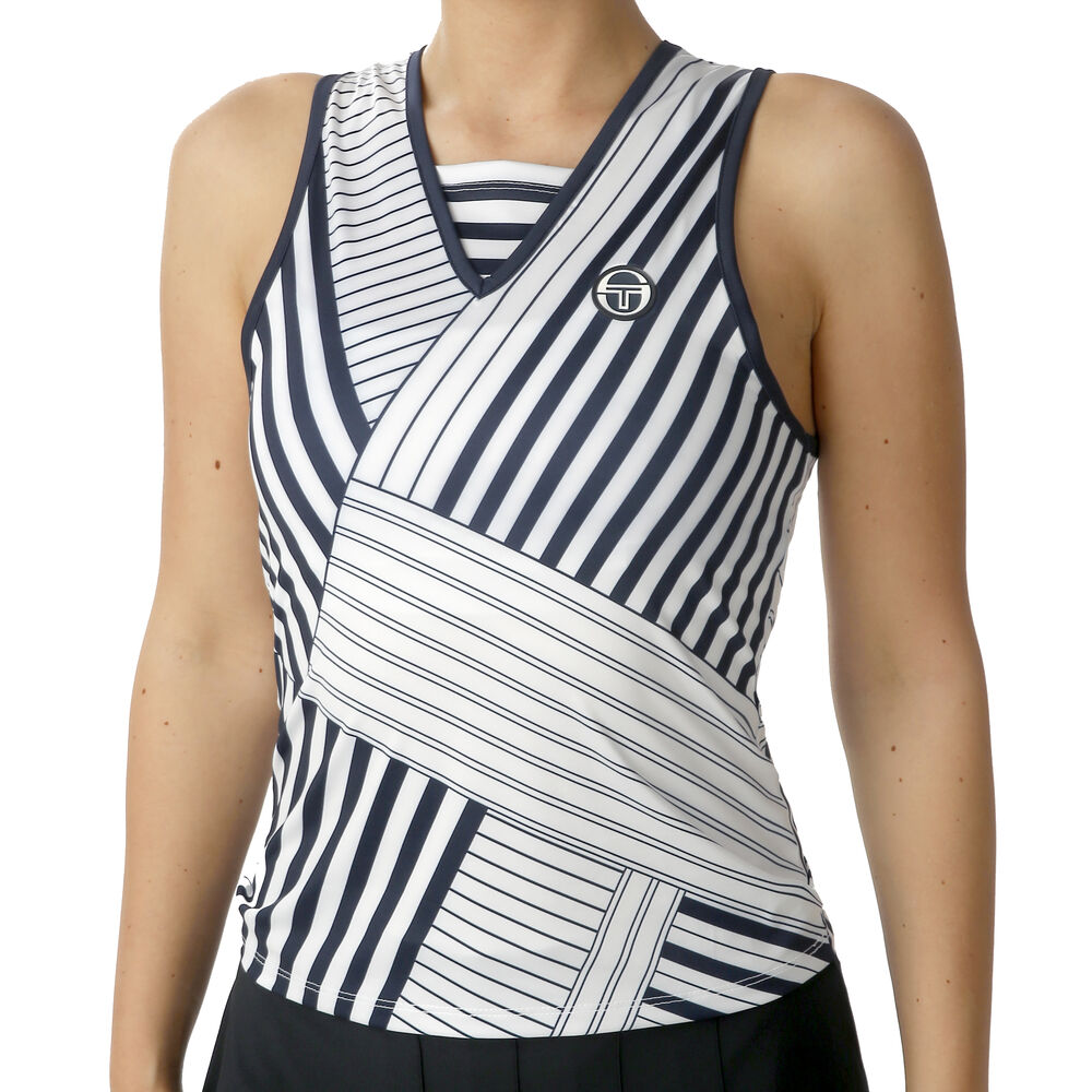 Sergio Tacchini Melbourne Tank Top Débardeur Tank Top Femmes - Bleu Foncé , Blanc