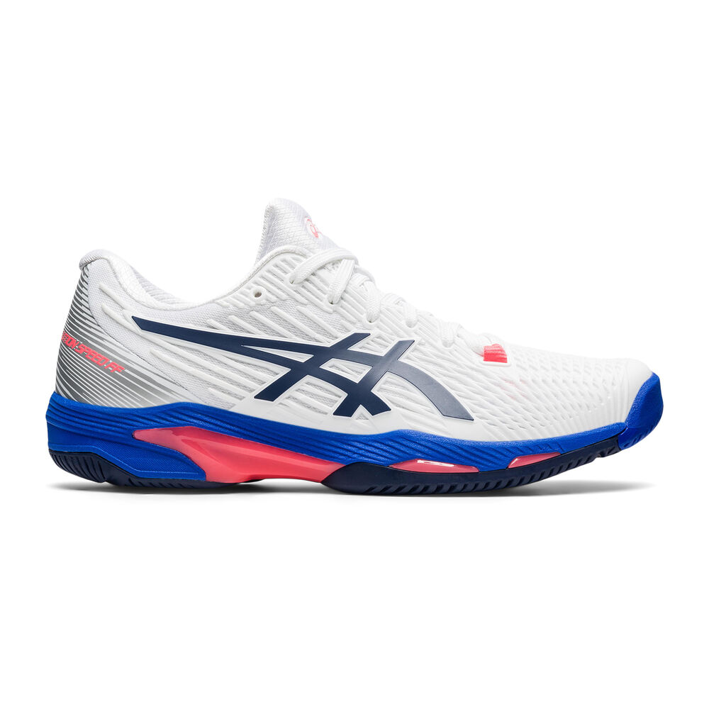 Asics Solution Speed FF 2 Chaussures Toutes Surfaces Femmes - Blanc , Bleu Foncé