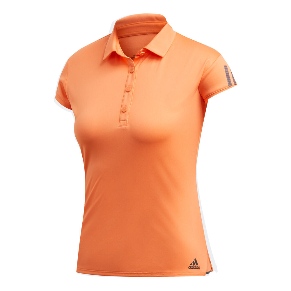 adidas Club 3-Stripes Polo Femmes - Abricot, Gris Foncé