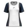 Club 25 Tech T-shirt Femmes-Blanc,Bleu Fonc&eacute;