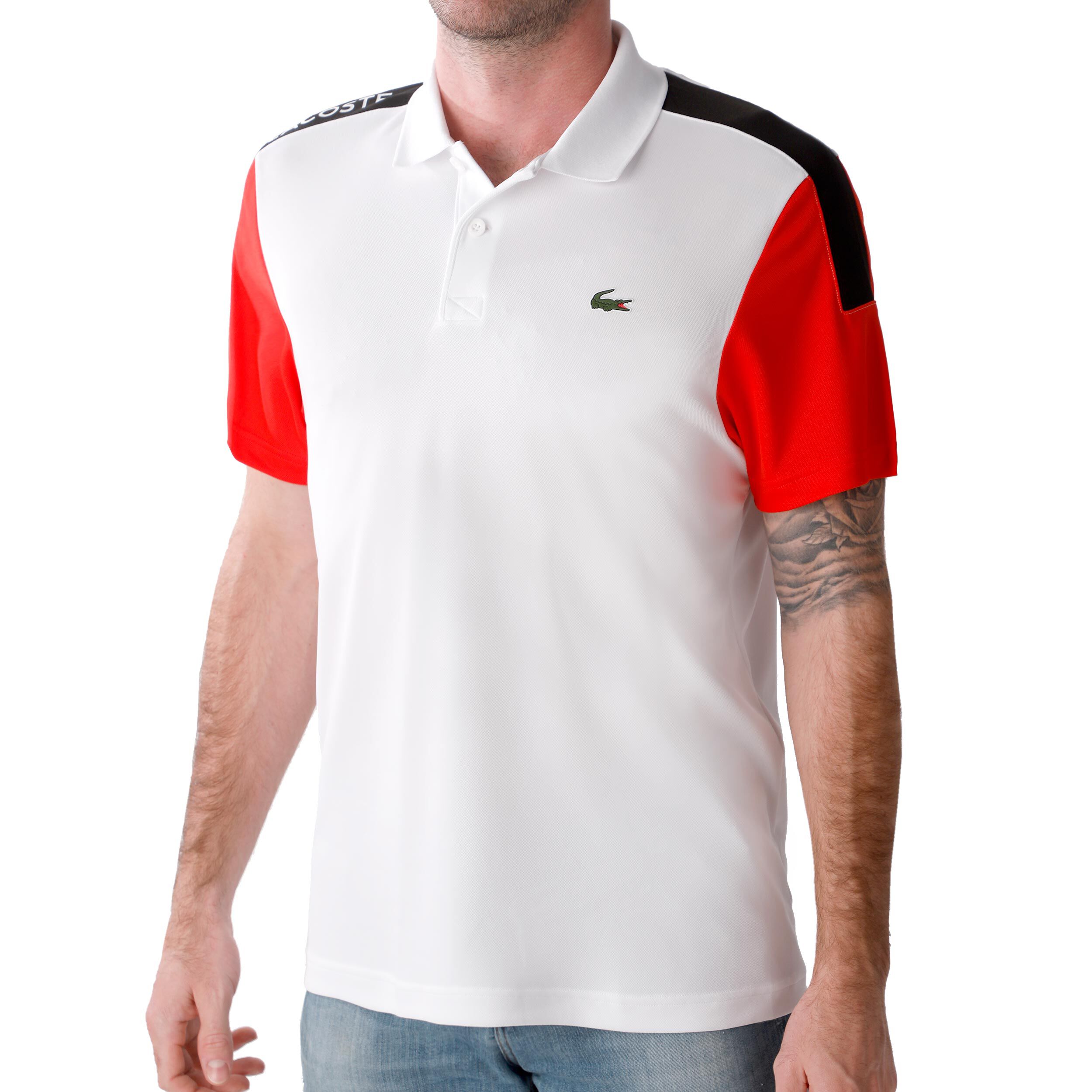 Polo Hommes Blanc Rouge