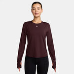 Vêtements Nike Nike One Classic Dri-FIT Haut manches longues Femmes - rouge foncé, blanc