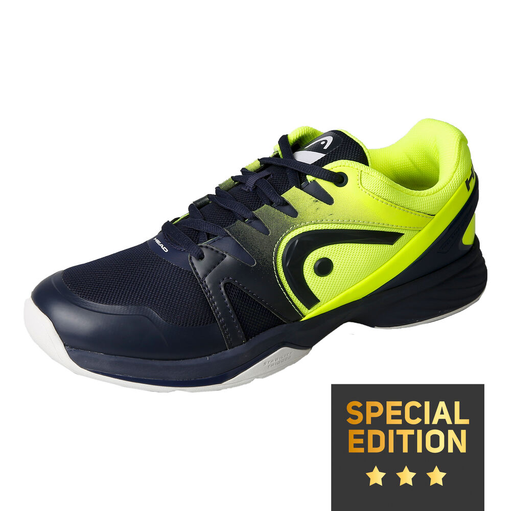 HEAD Prestige Ltd Carpet Chaussure Moquette Edition Spéciale Enfants - Bleu Foncé , Jaune Citron