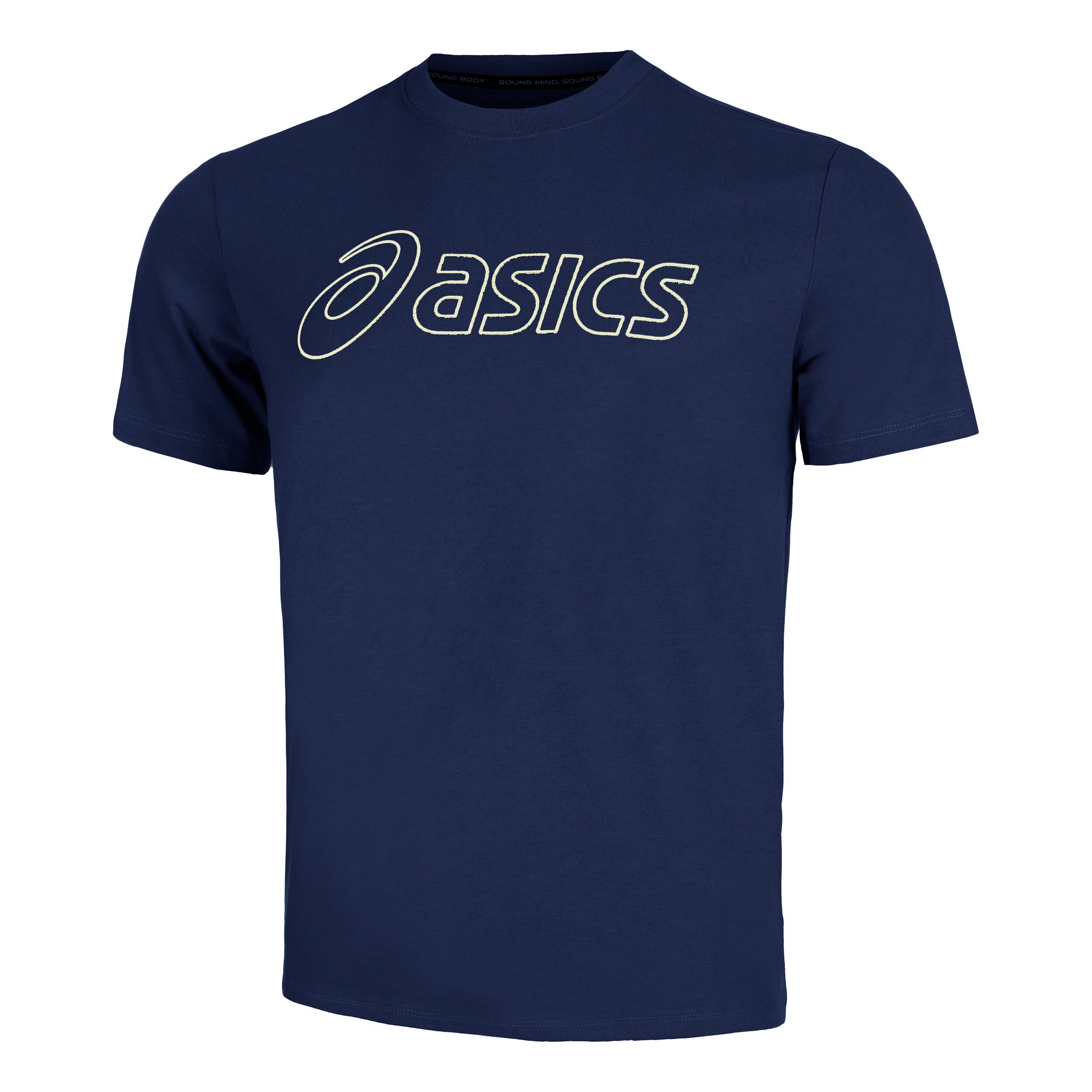 Buy ASICS Logo T shirt Hommes Bleu Fonce online Tennis Point FR