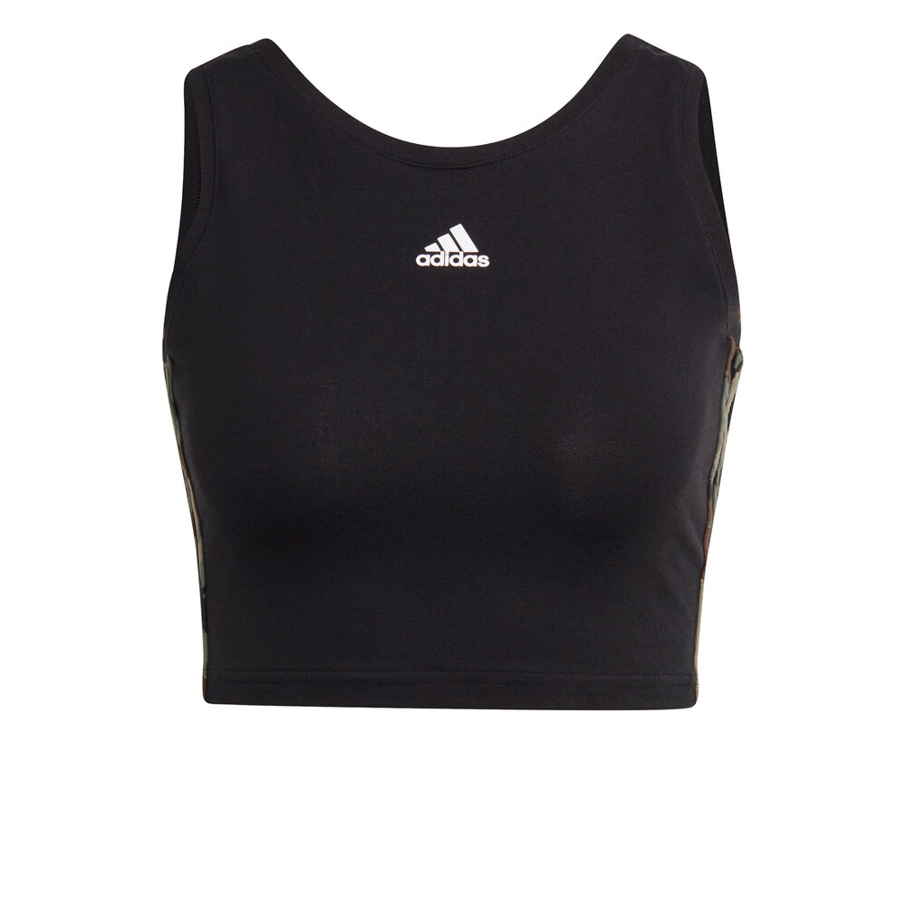 adidas Camouflage Cropped Débardeur Tank Top Femmes - Noir , Kaki